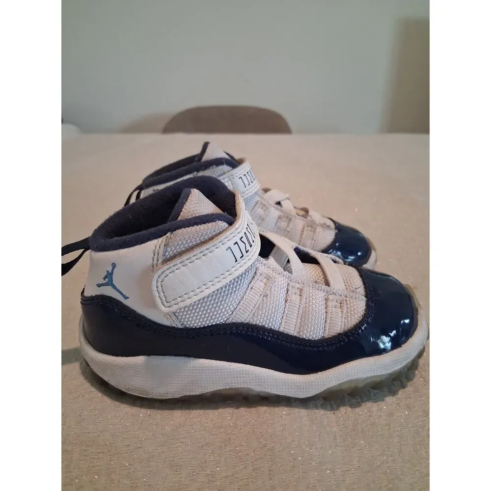 Nike Air Jordan 11 Retro TD Win Like 82 Midnight Navy White Size 7C Baby